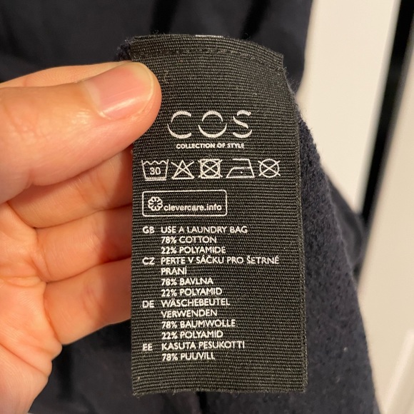 COS navy blue midi dress - Picture 4 of 4